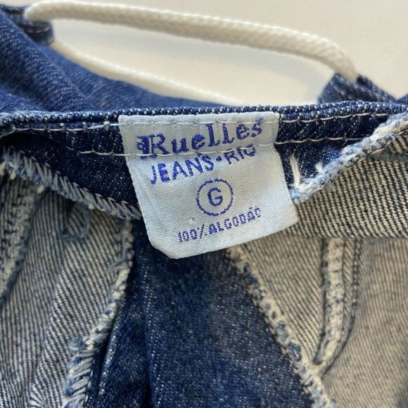 Ruelles vintage Overall Demi dress Women’s M Button Front Lace Up Back Dark Wash - Picture 5 of 6